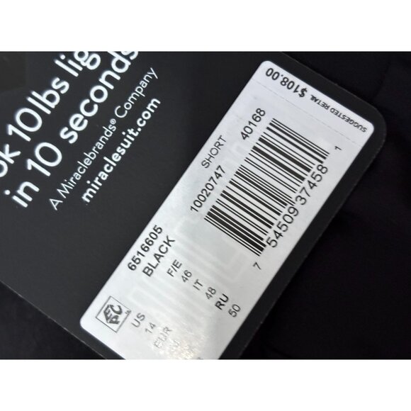 MiracleSuit Women's Swimwear Swim Shorts Tummy Control Bottom Black Size 14 NEW - Picture 6 of 7